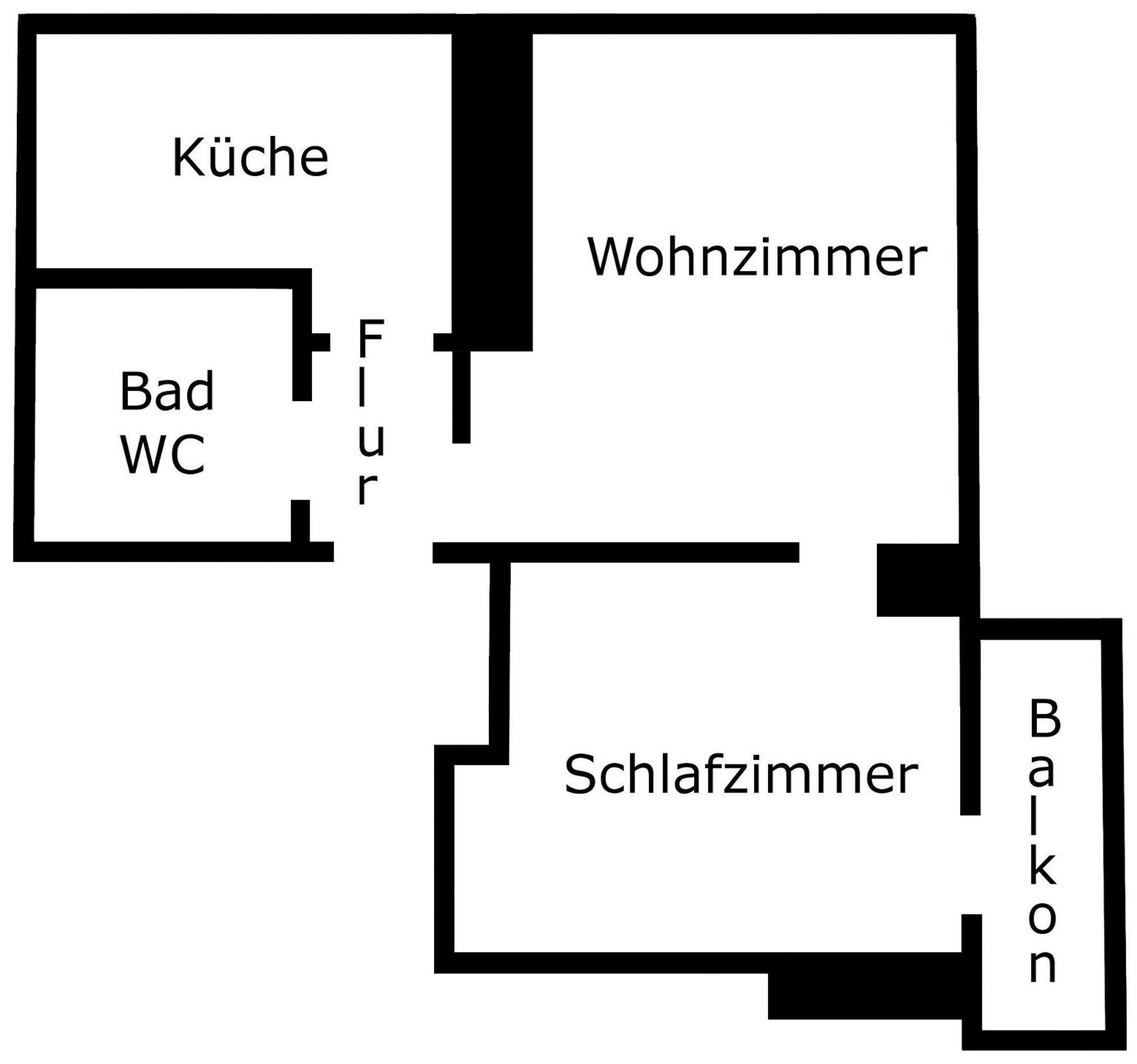 Grundriss der Panorama-Ferienwohnung mit überdachtem Südbalkon, Bergblick und großzügiger Couch im Wohnbereich